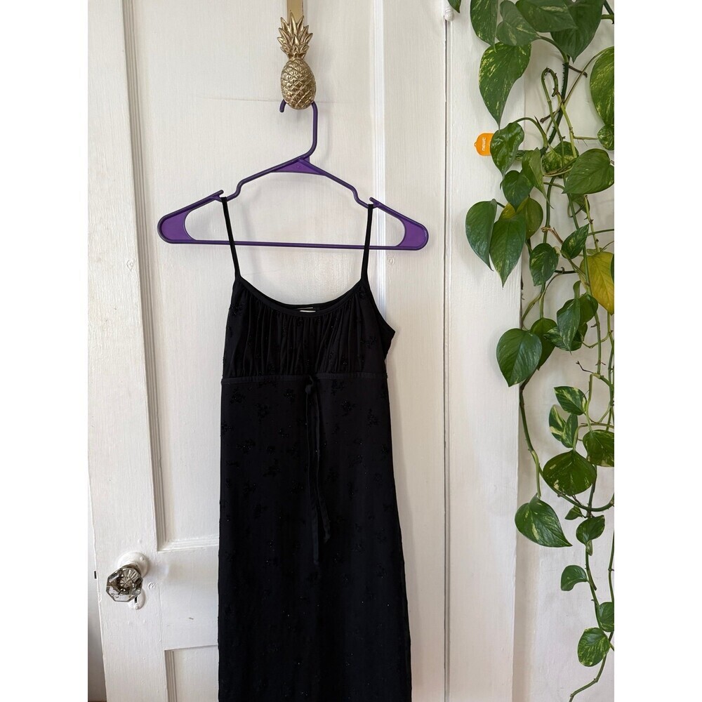 Vintage Rocket Candy Black Beaded Slip Dress – Size Small